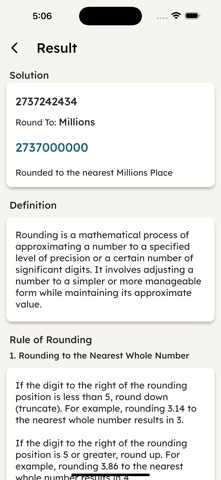 Math Rounding Calculator Screenshot 2 of 4