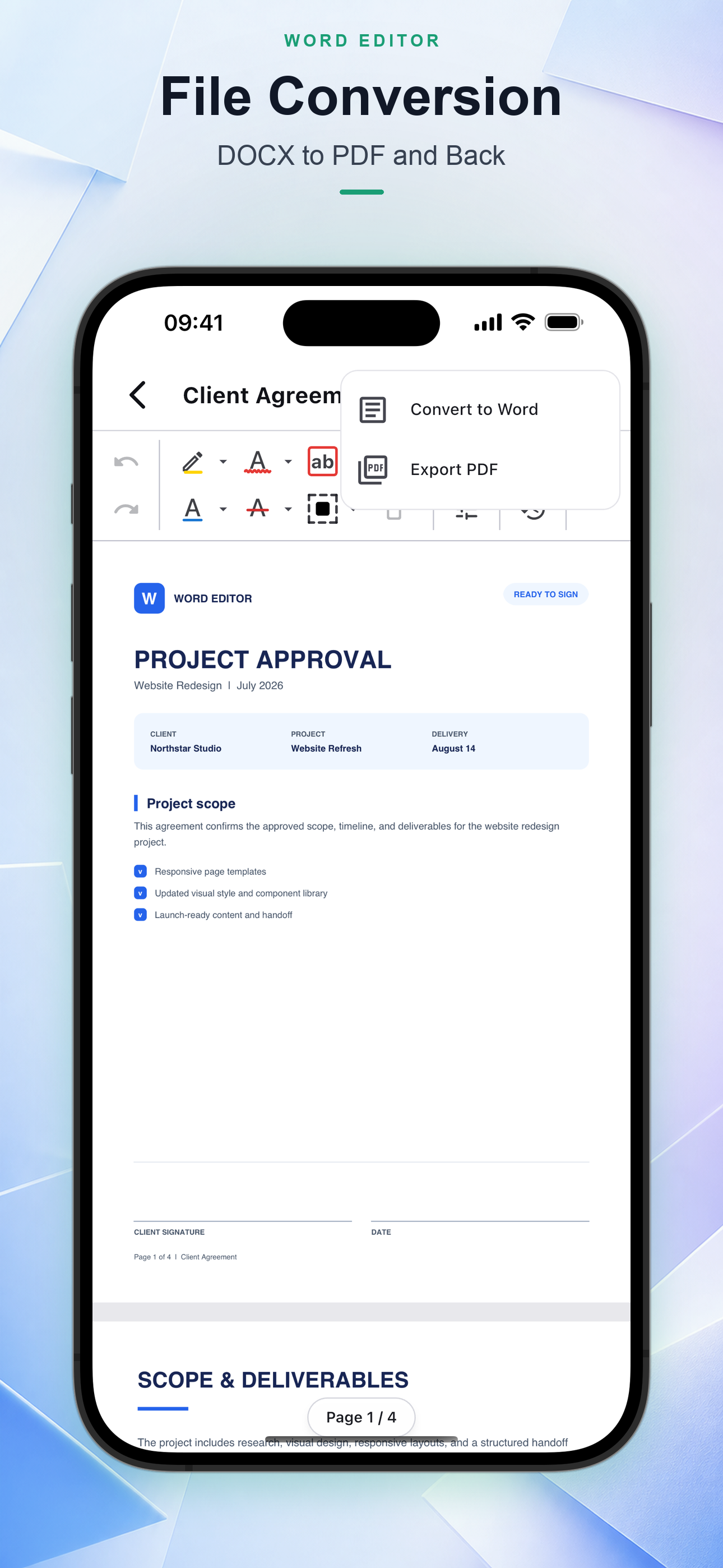 Word Editor: DOCX, Office, PDF screenshot 5