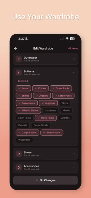 Dresr - Weather Outfit Planner screenshot 3