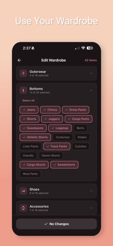 Dresr - Weather Outfit Planner screenshot