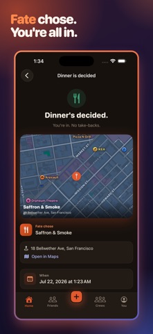 Kismet: Group Plans, Decided iPhone screenshot
