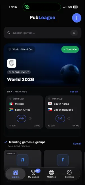 PubLeague Football screenshot 1