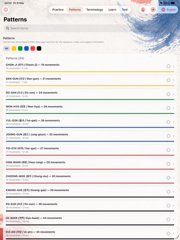 ITF Taekwondo Theory iPad screenshot