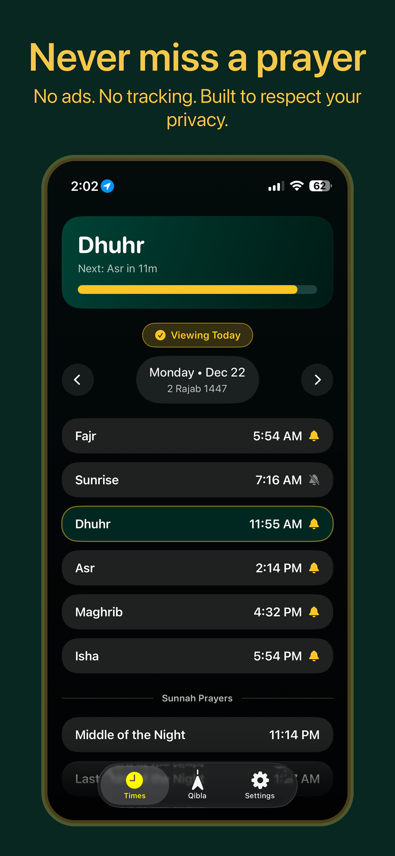FiveTimes: Muslim Prayer Times
