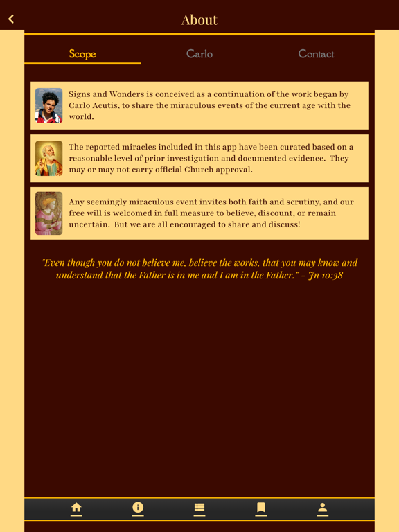 Signs and Wonders iPad screenshot 5 - Reference app