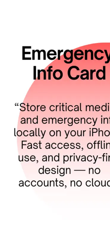 Emergency Info Card screenshot 1 of 8
