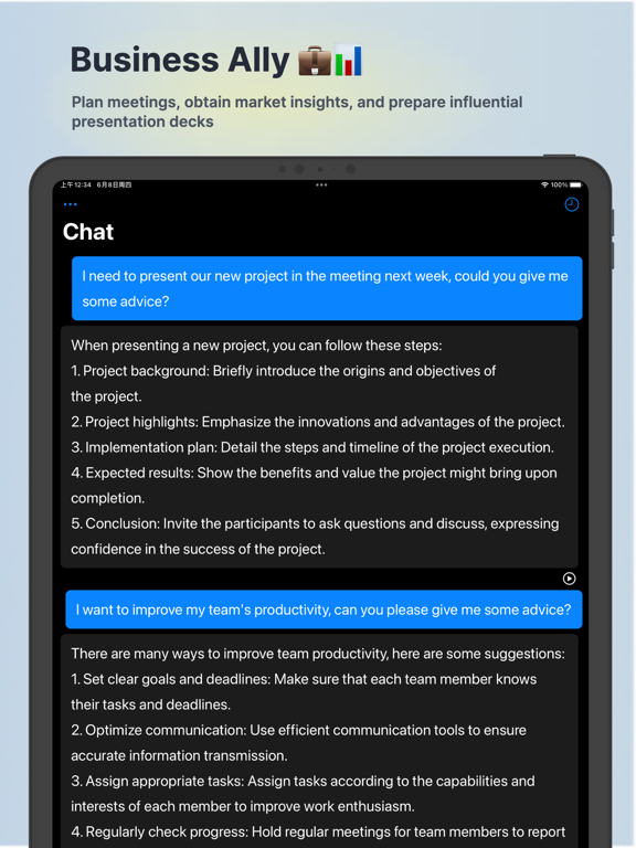 EasyChat - Ask AI Anything iPad screenshot