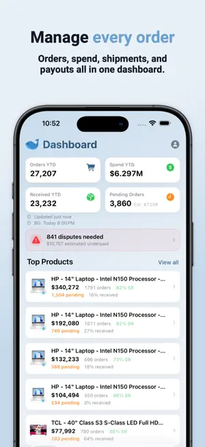 Whale Dashboard - Order Hub screenshot 1