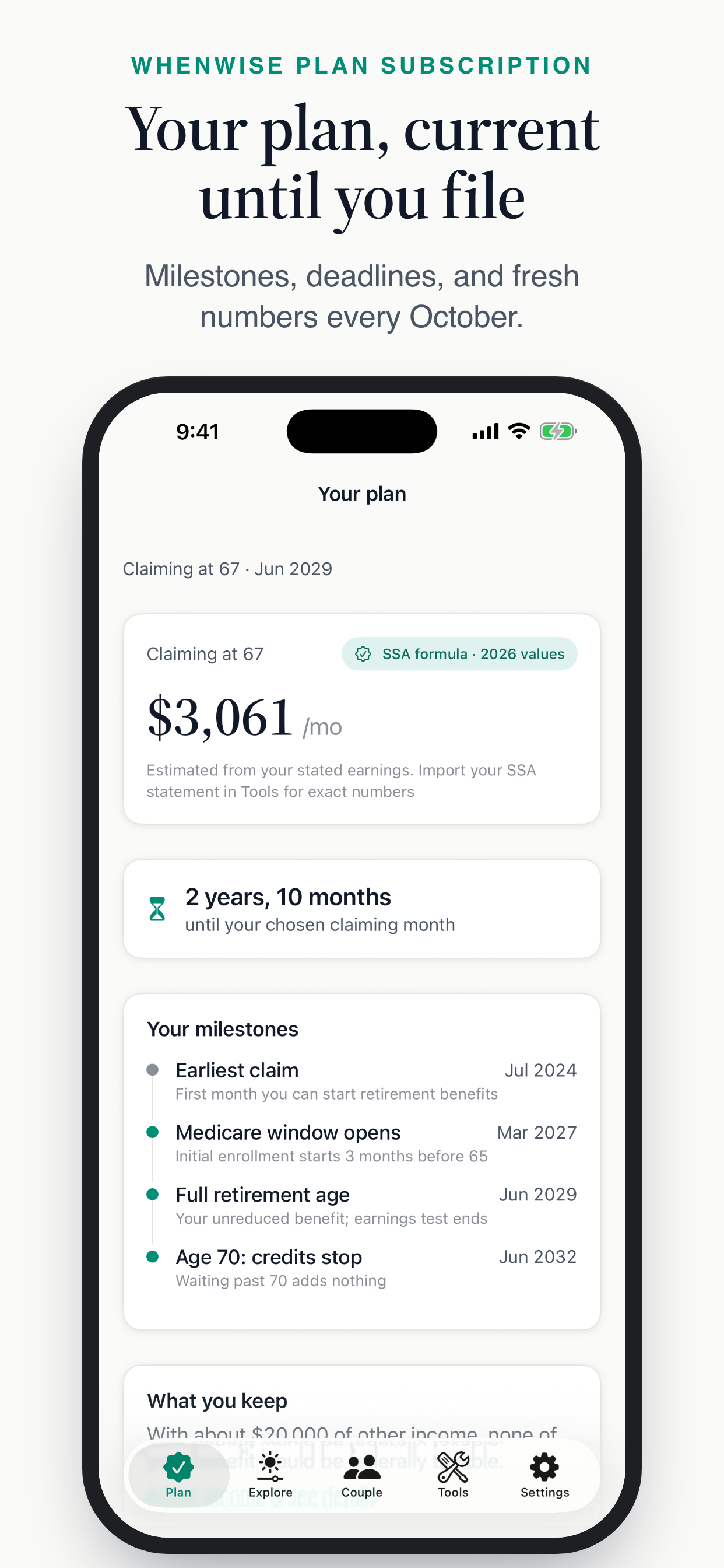 Whenwise: Social Security screenshot 5