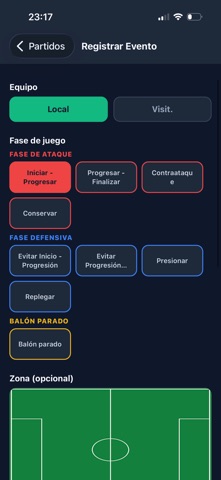 ScoutTactico Captura de pantalla de la aplicación