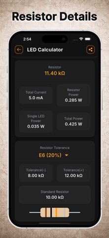 LED Resistor Calculator & SMD screenshot