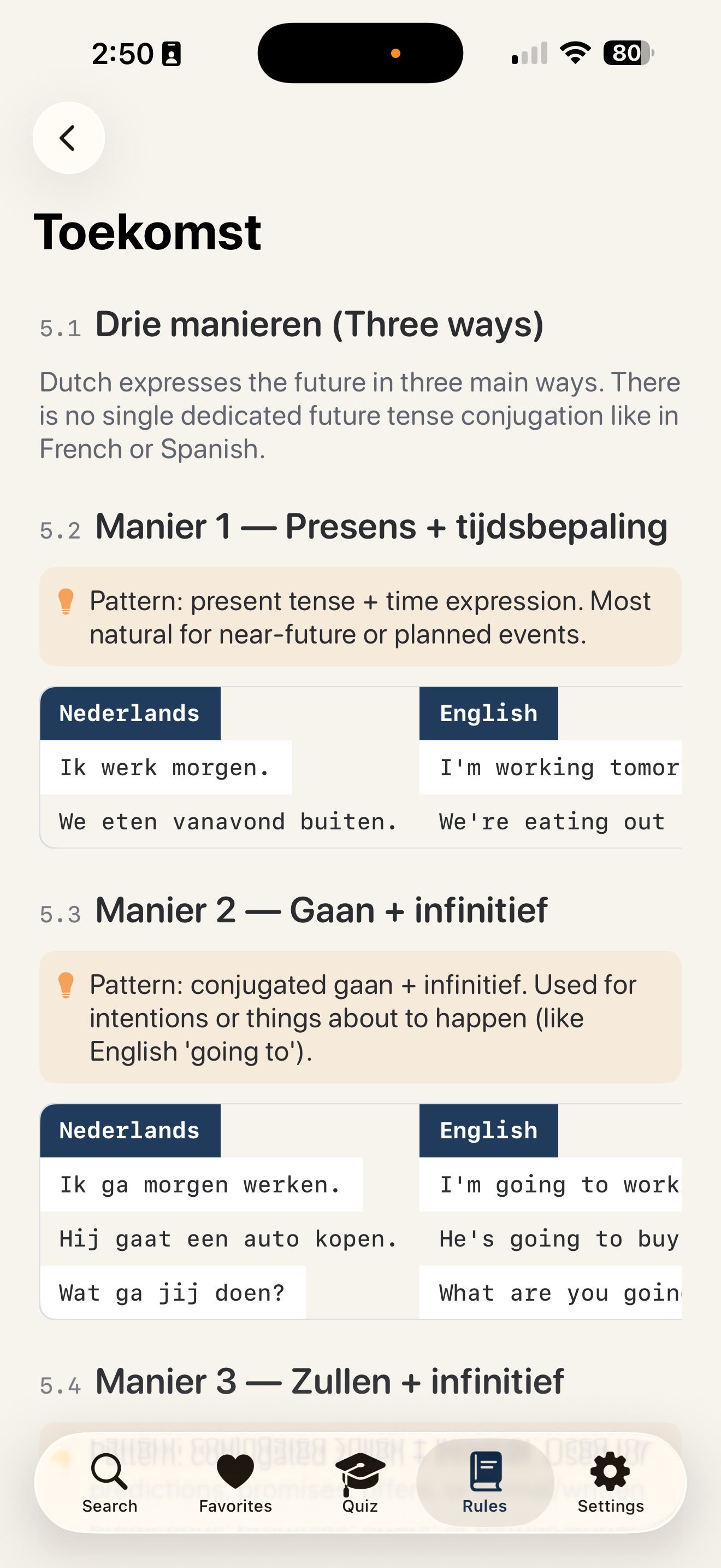 De Werkwoorden
