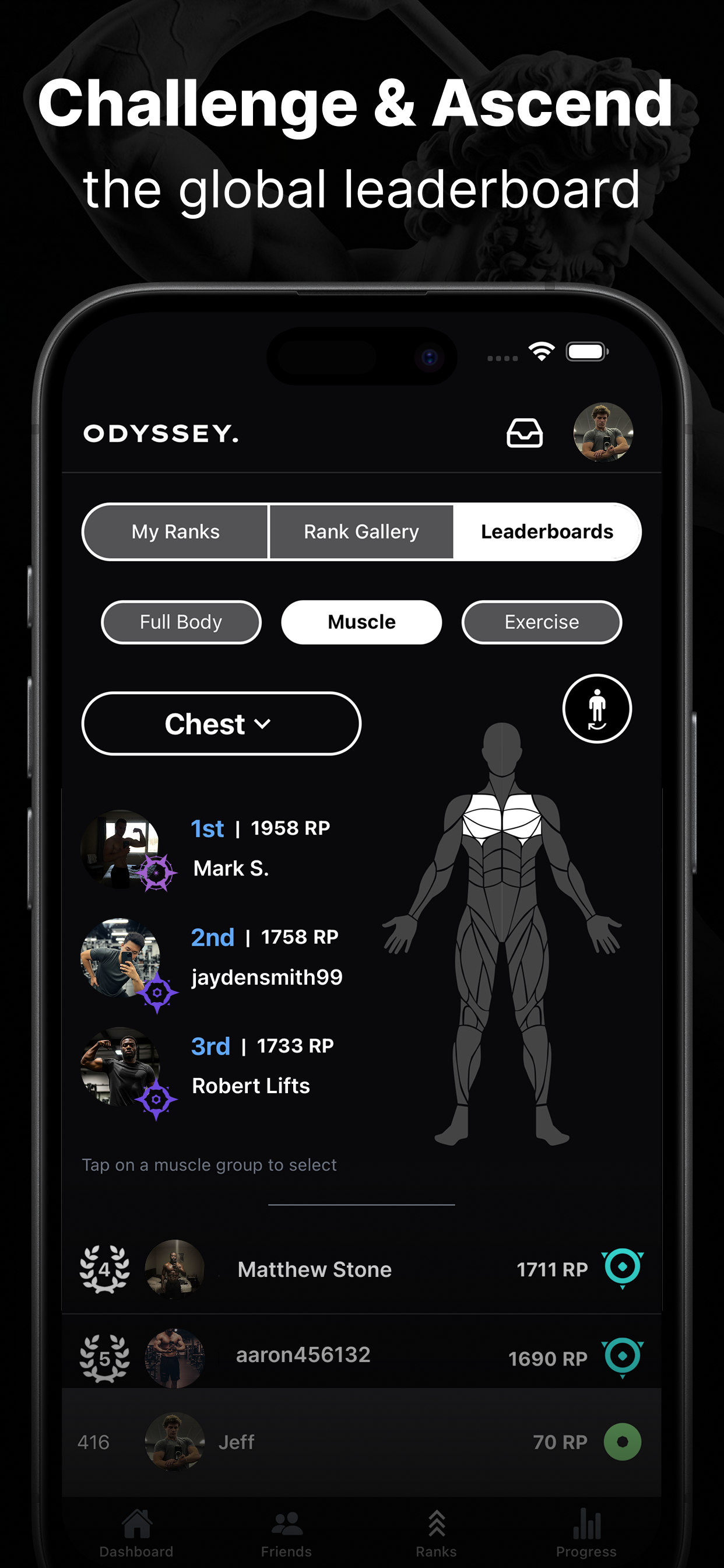 Odyssey - Ranked Gym Tracker