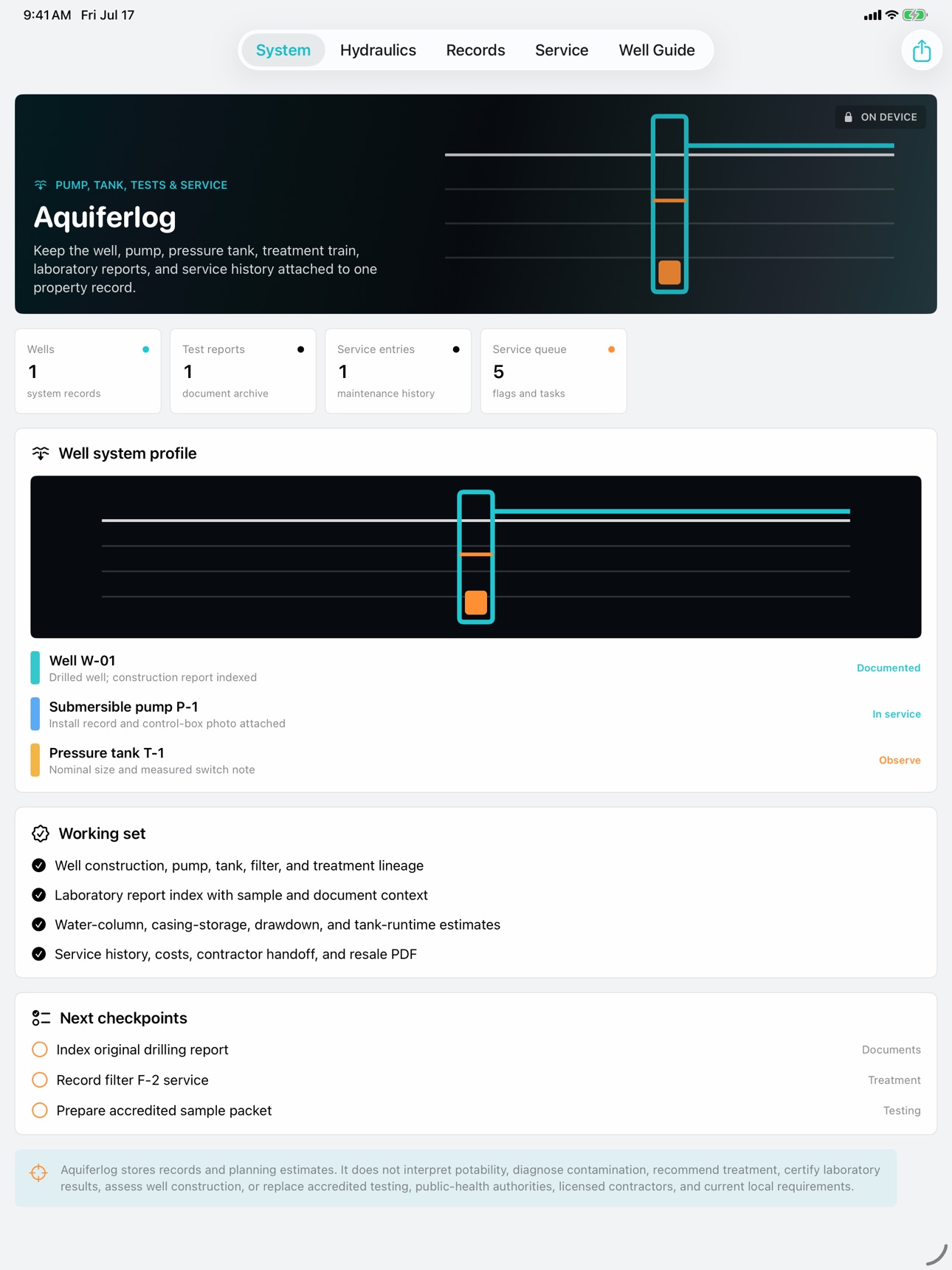 Screenshot 4 of Aquiferlog: Well Records