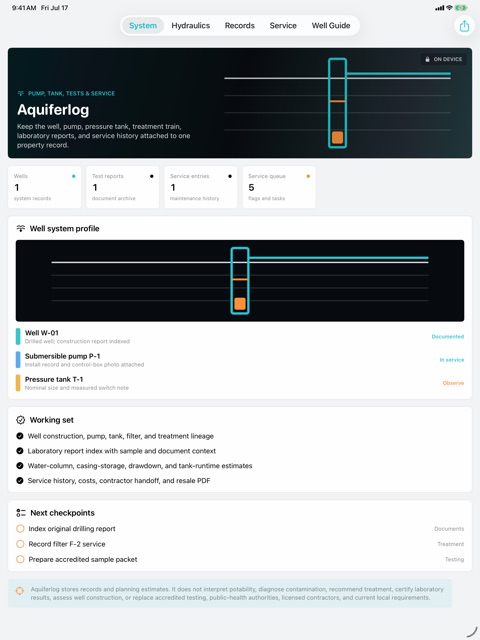 Aquiferlog: Well Records screenshot 2