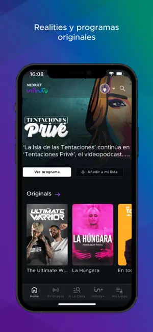 Mediaset Infinity España iPhone screenshot 2