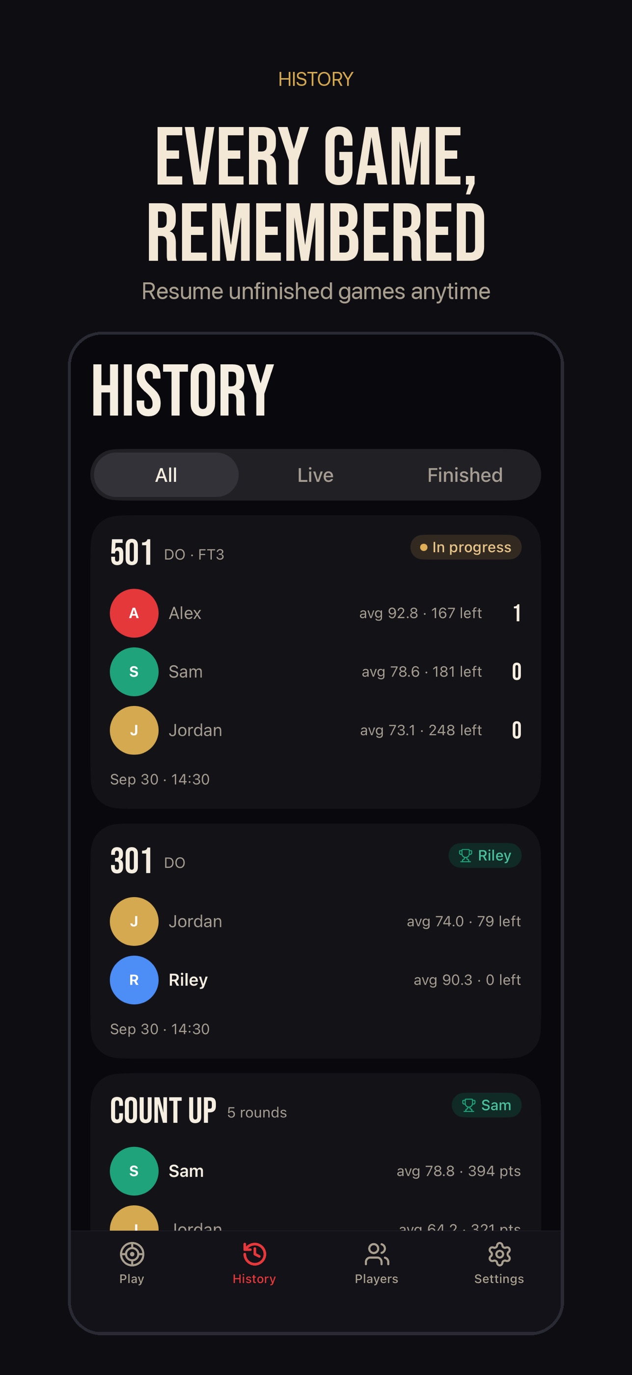 Screenshot 6 of Dart Tracker: X01 Scorer