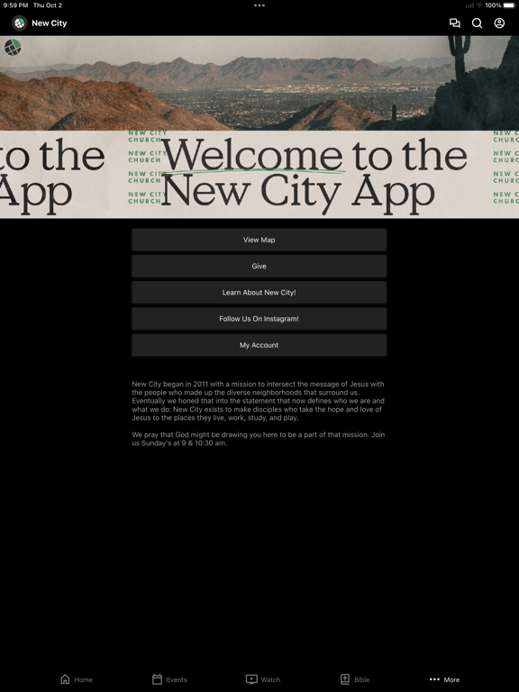 New City Church - PHX iPad screenshot 4 - Lifestyle app