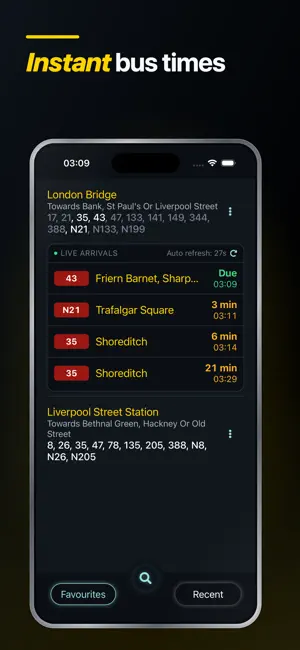 BusDue - Live bus arrival time screenshot 2
