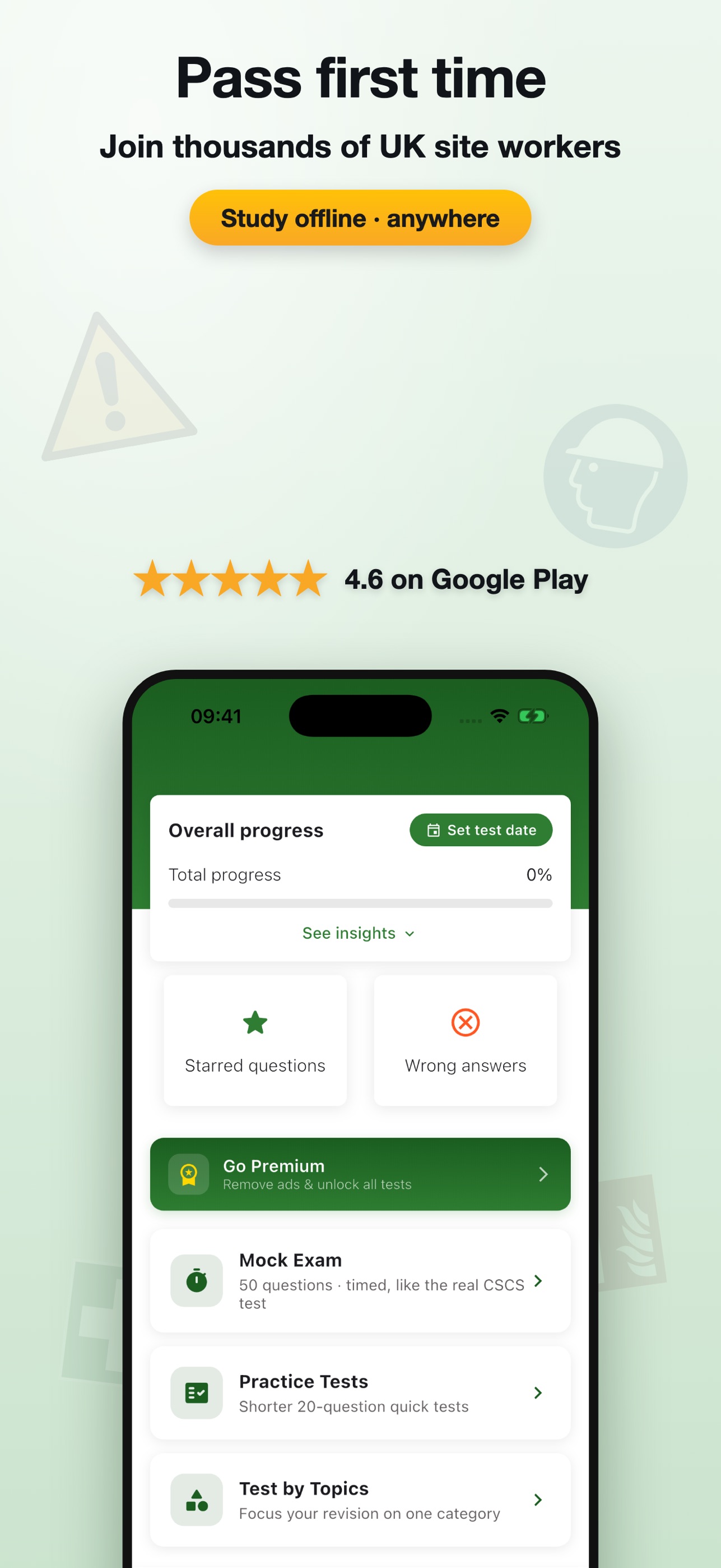 Screenshot 1 of CSCS Green Card Test 2026