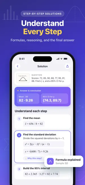 Statistics AI - Math Helper screenshot 2