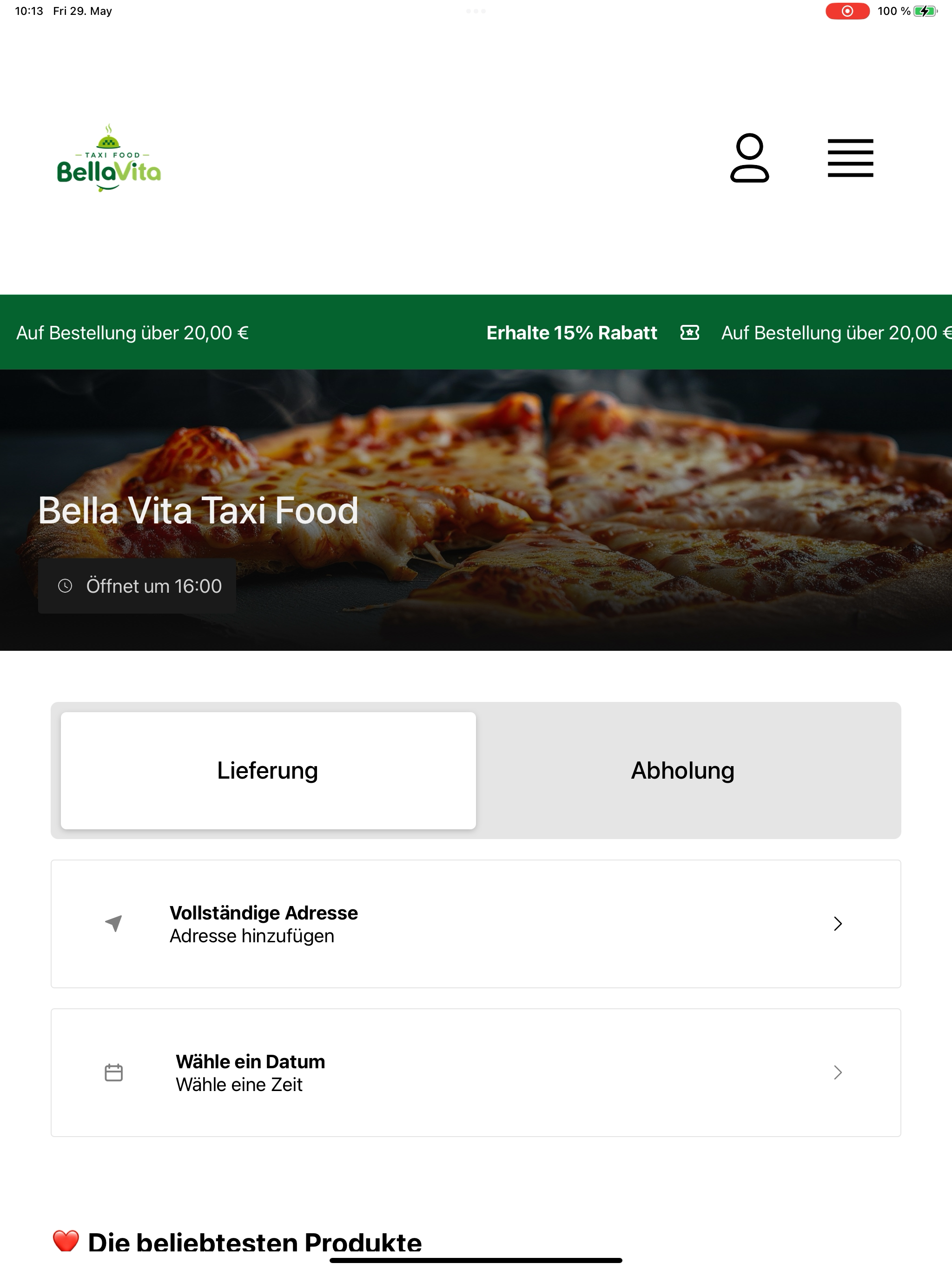 Bella Vita Taxi Food