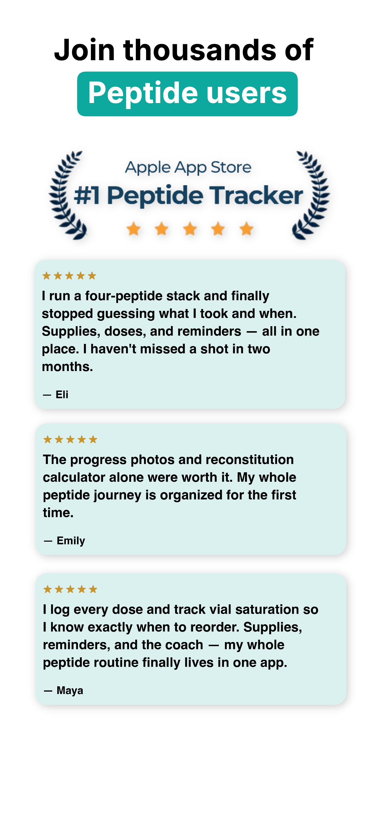 Peptide Tracker - Stackr