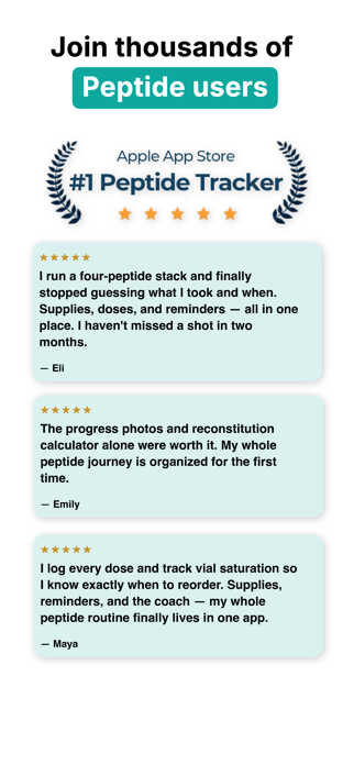 Peptide Tracker - Stackr Screenshot 8 of 8