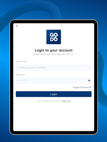 GODO APP: Start Trading Now iPad screenshot