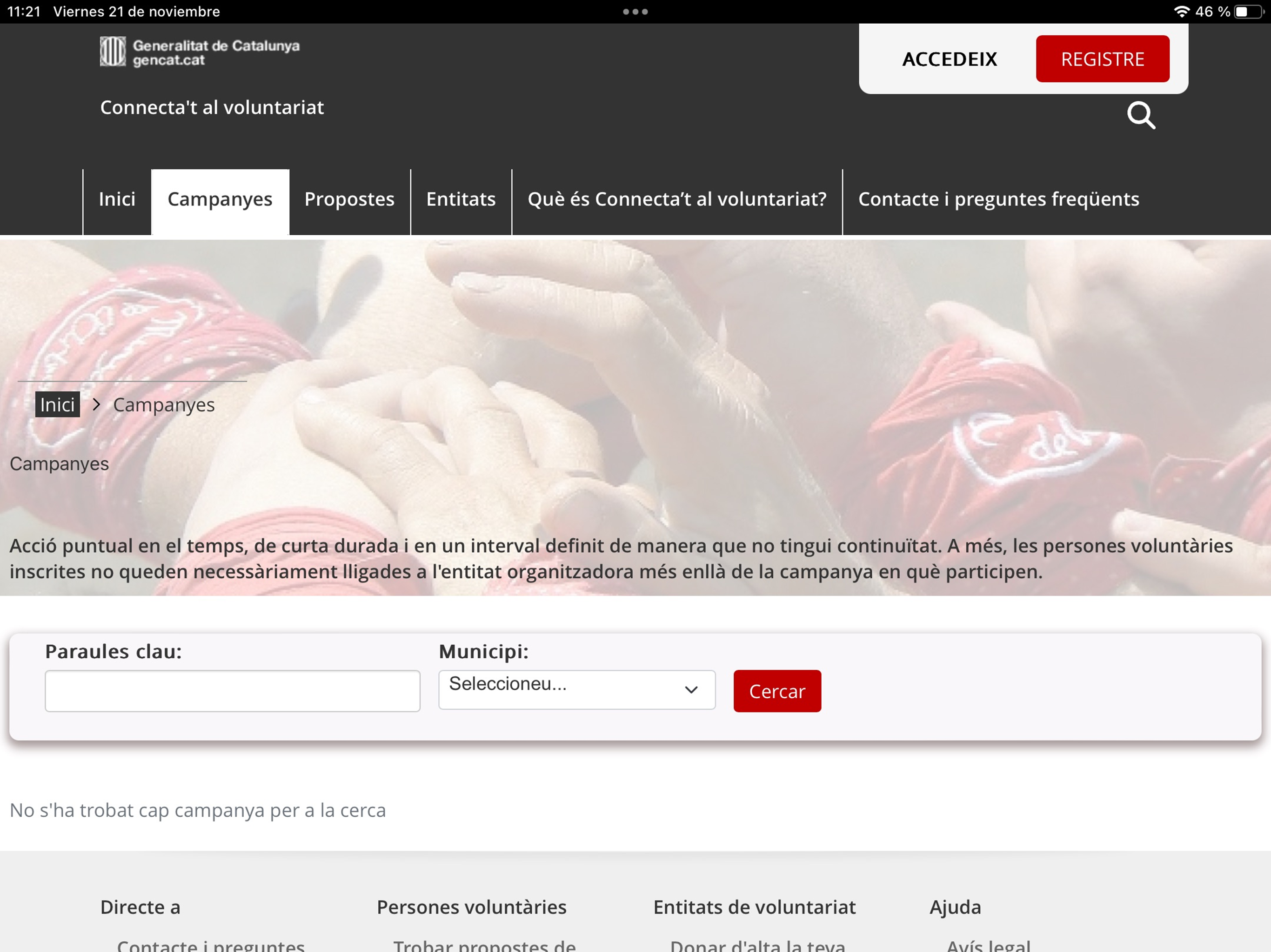 Connecta't al Voluntariat