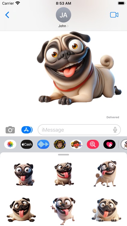 Goofy Pug Stickers screenshot-5