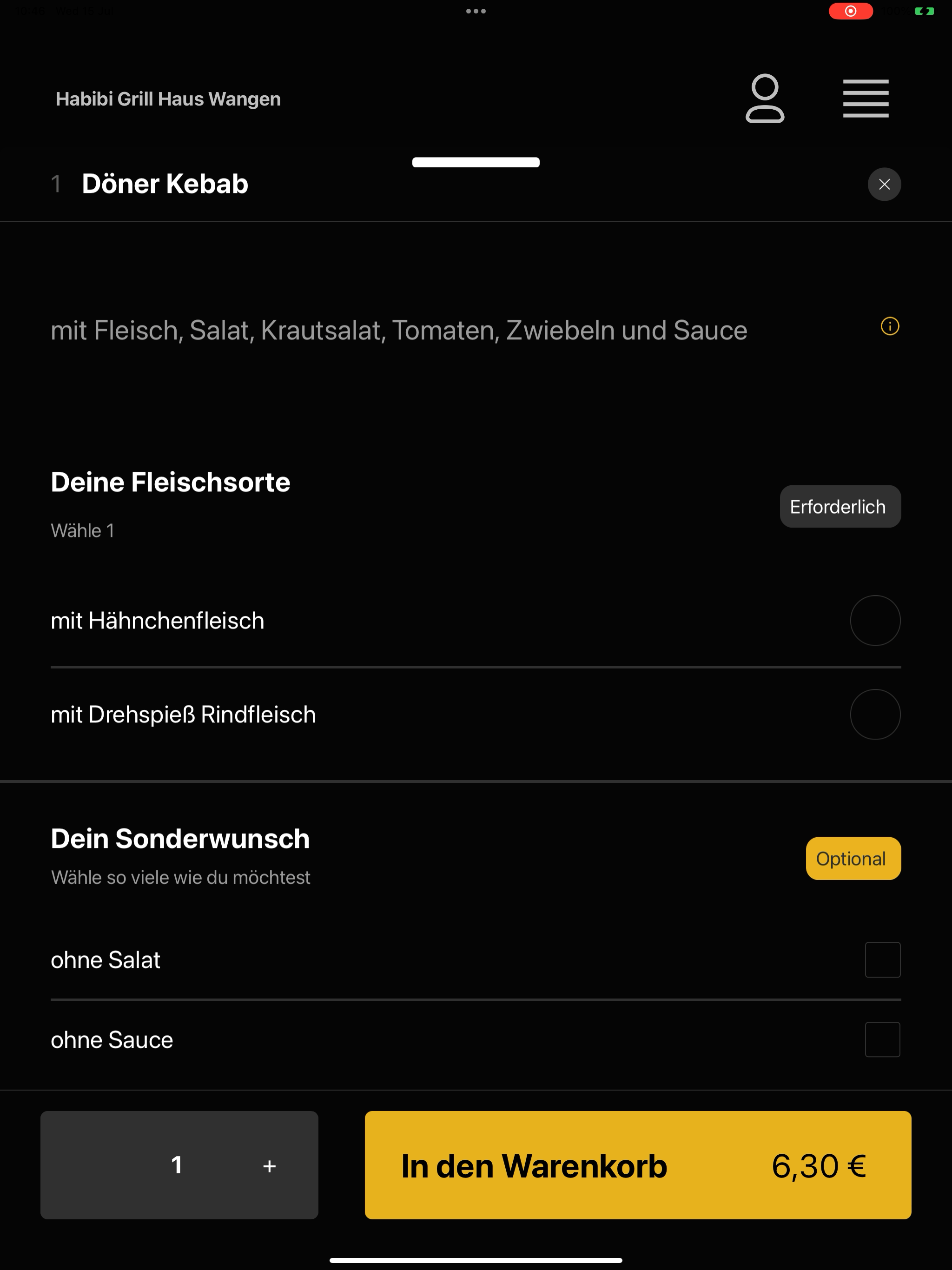 Habibi Grill Haus Wangen screenshot 14