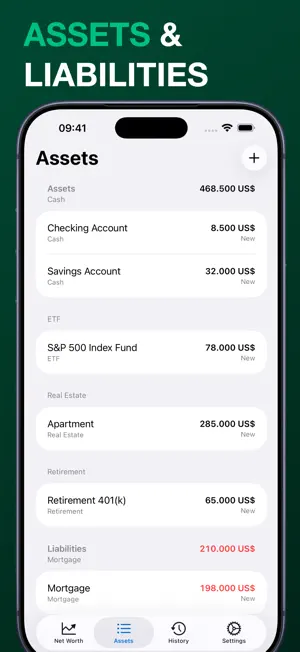 Sejf: Net Worth Tracker screenshot 2