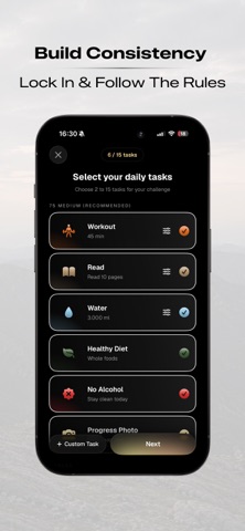 PEAK 75 atomic habits tracker screenshot
