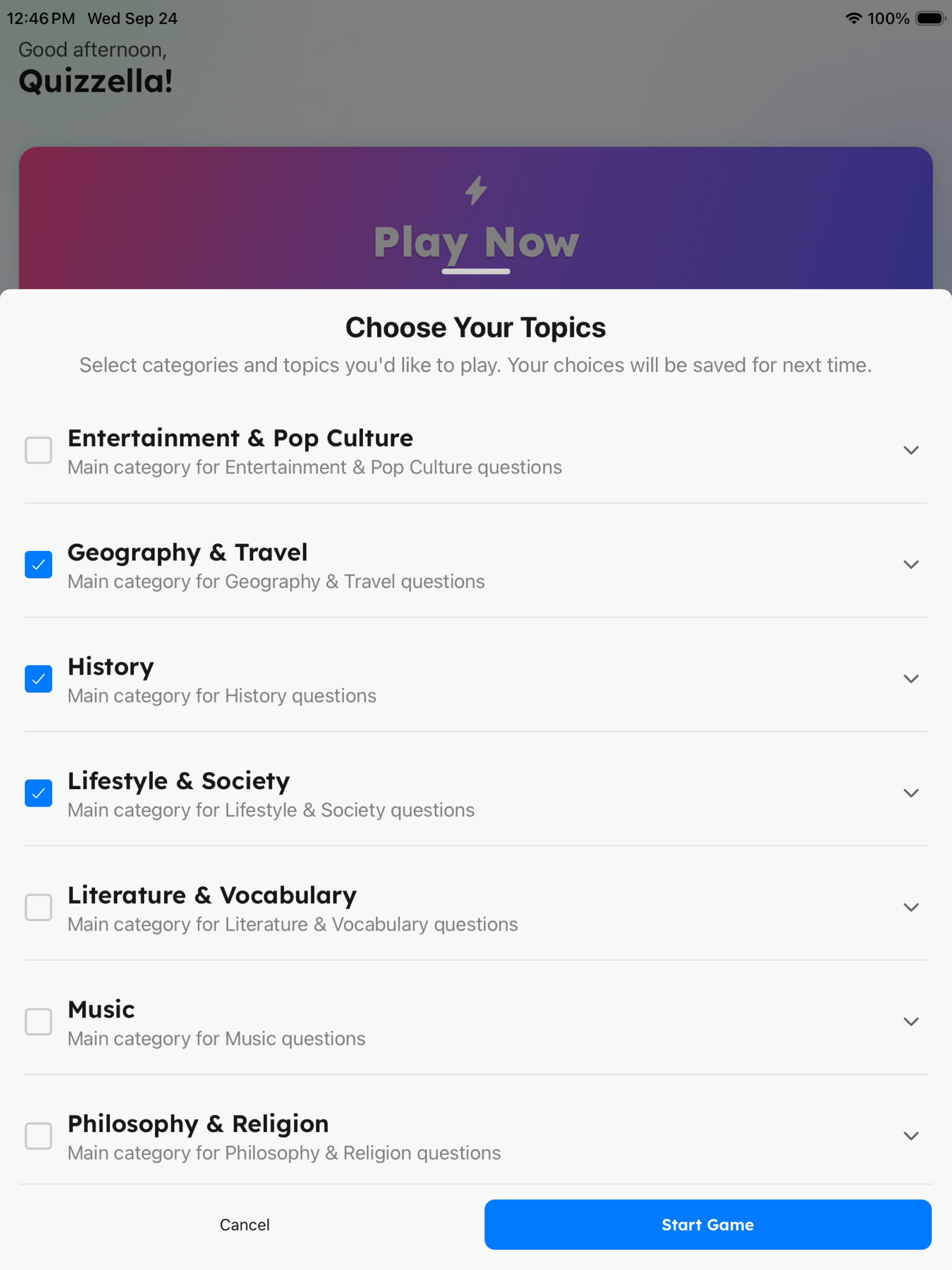 Trivia Handsfree - Quizzella screenshot 10