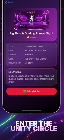 Harrahs Las Vegas:Loyalty App iPhone screenshot
