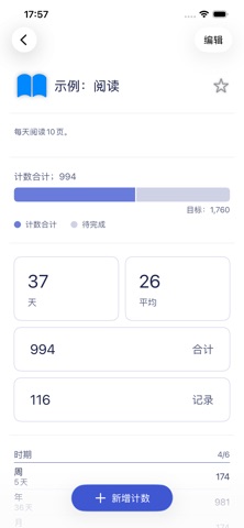 Counting Tally – 习惯计数器 screenshot