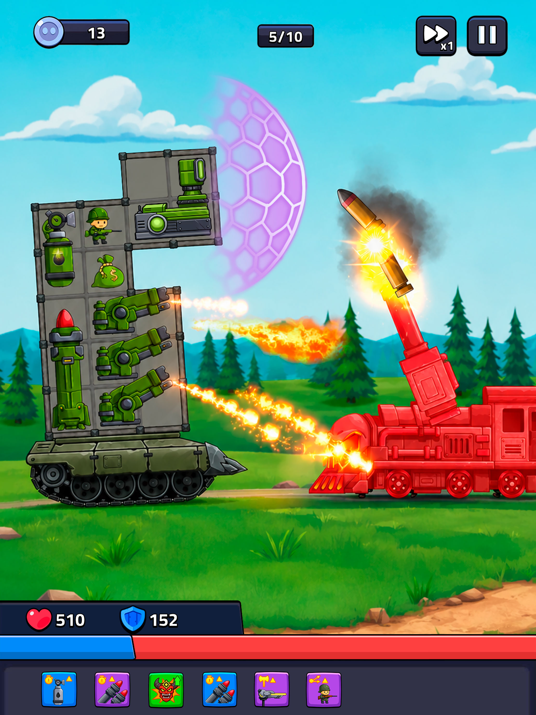 Tank Defense: Merge Attack screenshot 13