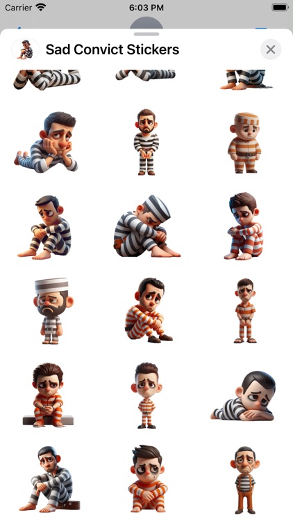 Sad Convict Stickers