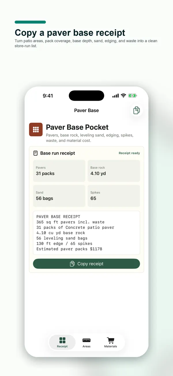 Screenshot #1 pour Paver Base Pocket
