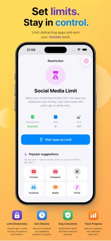 Fitaway: Screen Time Control screenshot