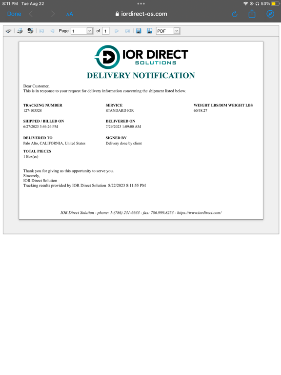 IOR Direct Solutions iPad screenshot 6 - Productivity app