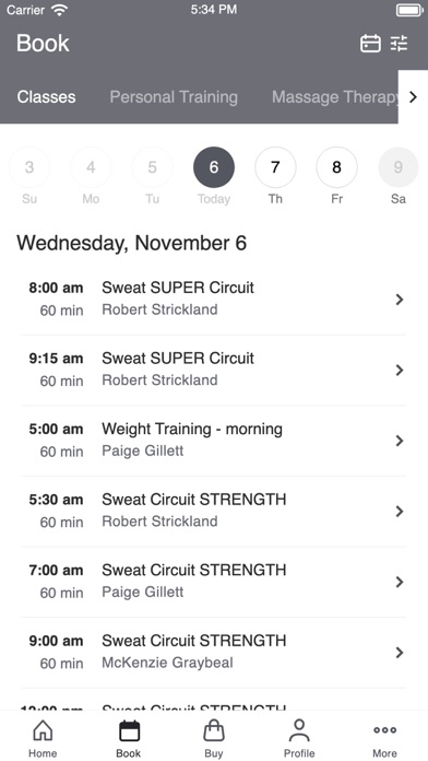 Sweat Life Fitness Screenshot