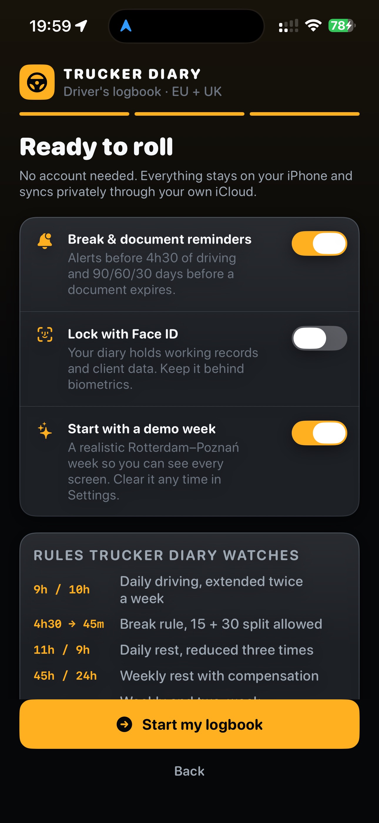 Screenshot 3 of Trucker Diary