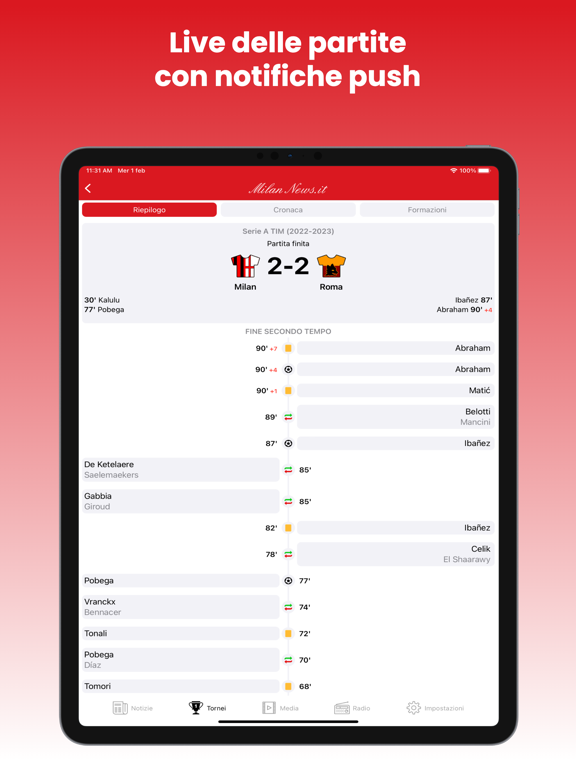 Milan News iPad screenshot 4 - News app