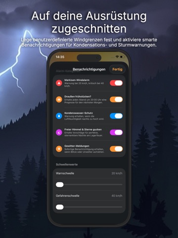 Camping-Wetter: Wind, Sonne iPad screenshot 7