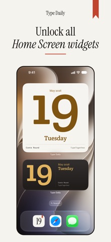 Type Daily: Font Cal Widget Screenshot 2 of 5