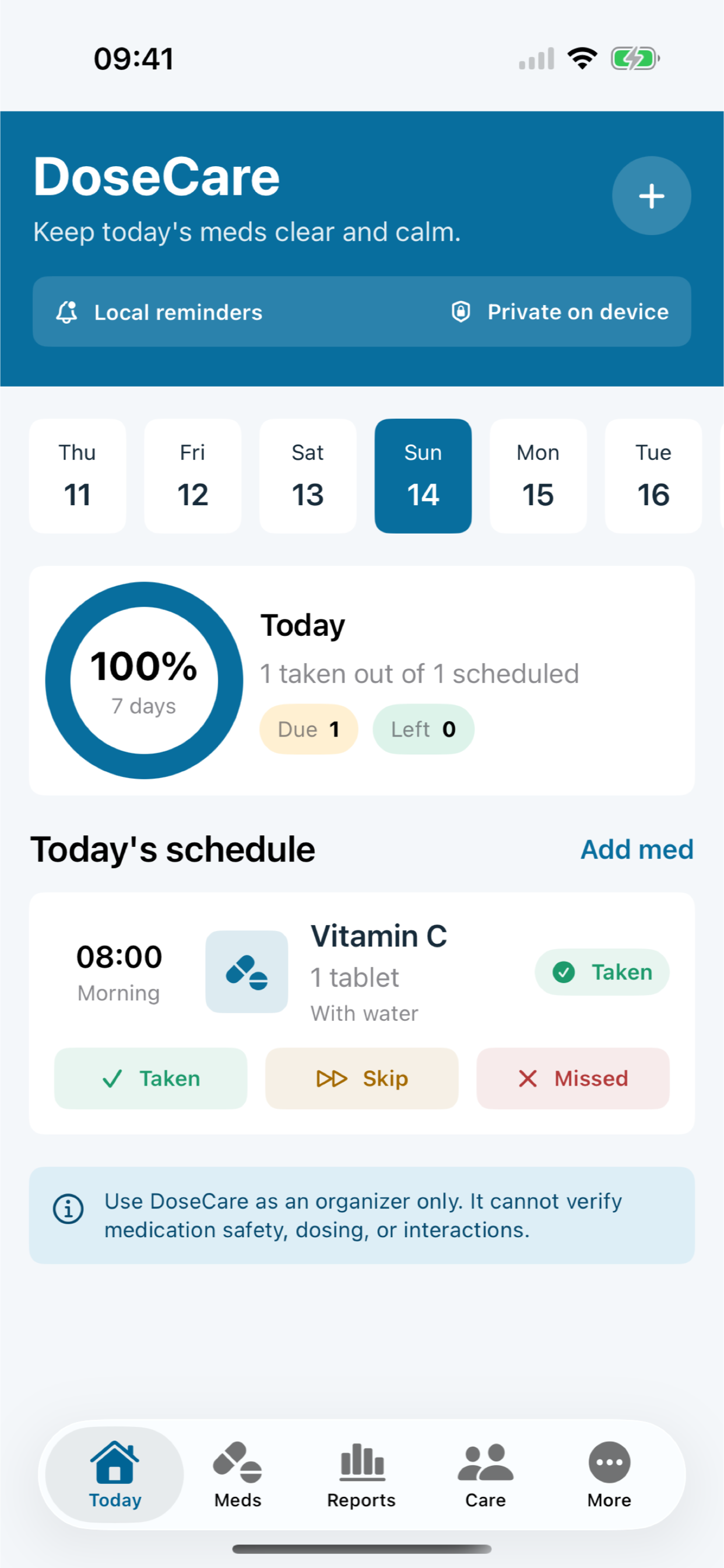 DoseCare Pill Reminder screenshot 2