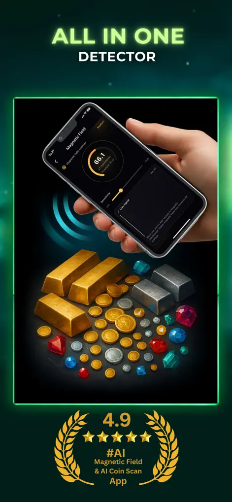 Magnetic Field & AI Coin Scan - App de Utilidades | MWM
