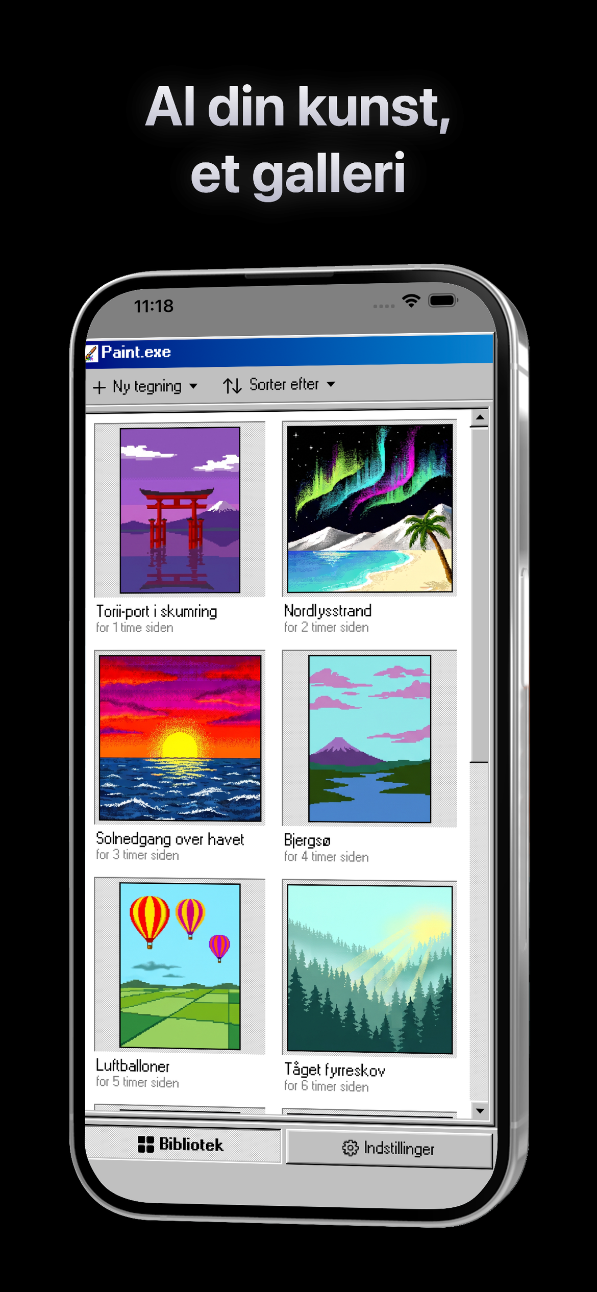 Paint.exe - Retro — Al din kunst i et galleri